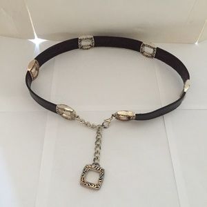 Paten leather reversable adjustable belt